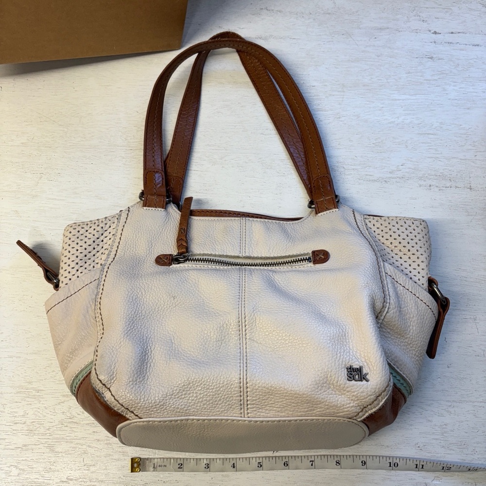The Sak Cream Purse Leather Handbag - Picture 8 of 16